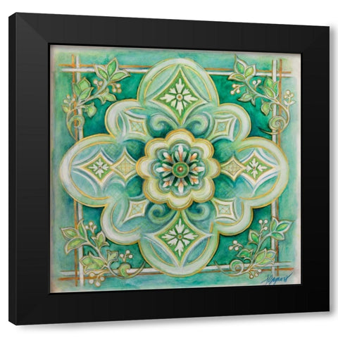French Medallion I Black Modern Wood Framed Art Print by Gaynor, Janice