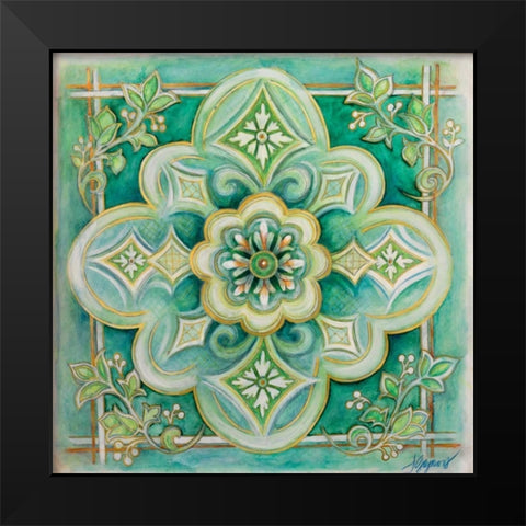 French Medallion I Black Modern Wood Framed Art Print by Gaynor, Janice