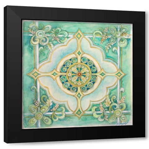 French Medallion IV Black Modern Wood Framed Art Print with Double Matting by Gaynor, Janice