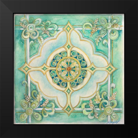 French Medallion IV Black Modern Wood Framed Art Print by Gaynor, Janice