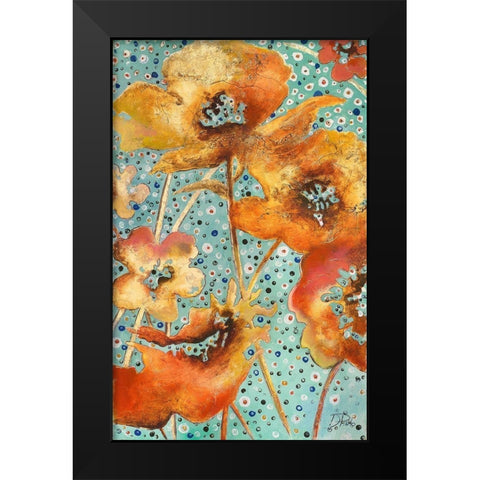 Giardino Dorato I Black Modern Wood Framed Art Print by Pinto, Patricia