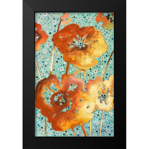 Giardino Dorato II Black Modern Wood Framed Art Print by Pinto, Patricia