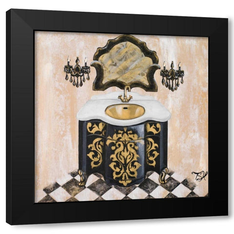 Opulance Bath I Black Modern Wood Framed Art Print with Double Matting by Hakimipour, Tiffany
