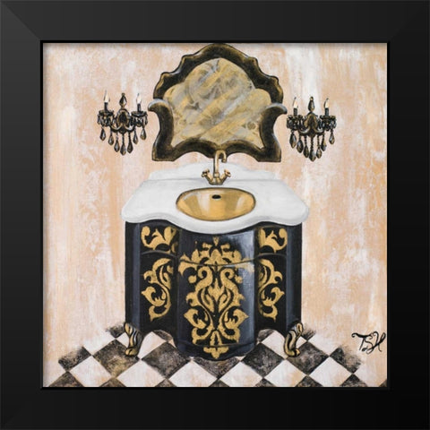 Opulance Bath I Black Modern Wood Framed Art Print by Hakimipour, Tiffany