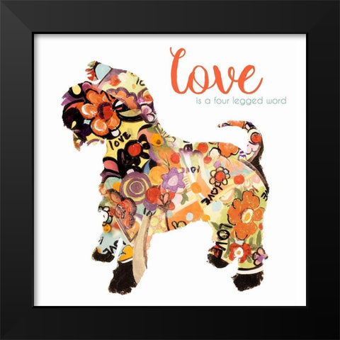 Pet Love I Black Modern Wood Framed Art Print by Pinto, Patricia
