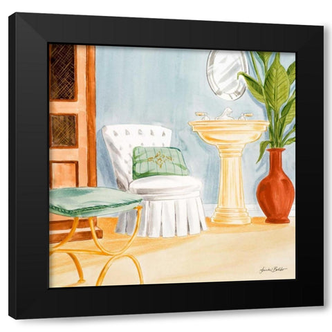 Day at the Spa I Black Modern Wood Framed Art Print with Double Matting by Baliko, Linda