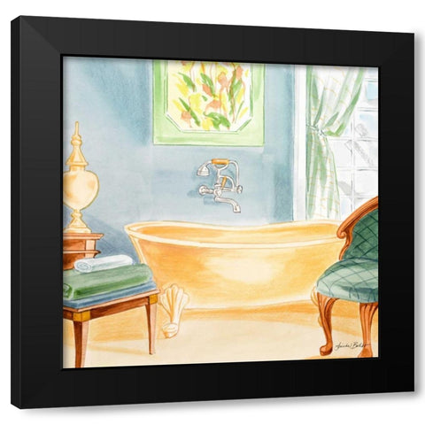 Day at the Spa II Black Modern Wood Framed Art Print by Baliko, Linda