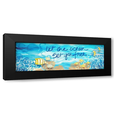 Under the Sea Panel II Black Modern Wood Framed Art Print with Double Matting by DeRice, Julie