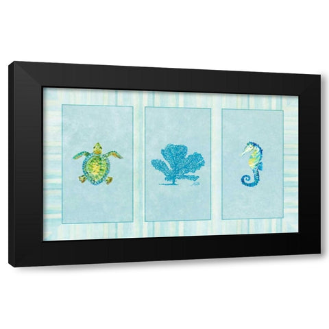 Sealife Rectangle IV Black Modern Wood Framed Art Print by DeRice, Julie