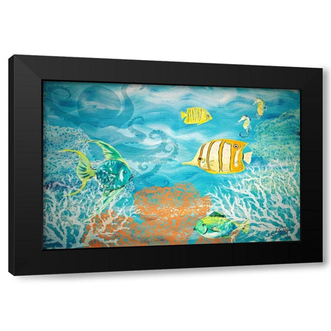 Under the Sea Black Modern Wood Framed Art Print by DeRice, Julie
