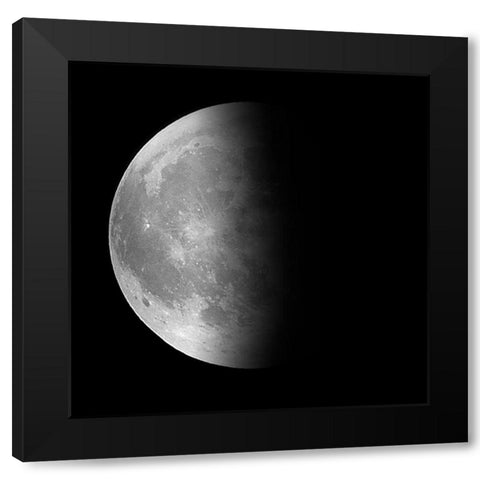 Moon Phase III Black Modern Wood Framed Art Print with Double Matting by Peck, Gail