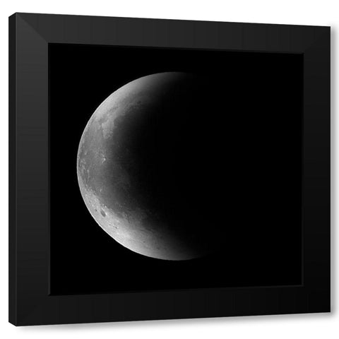 Moon Phase IV Black Modern Wood Framed Art Print with Double Matting by Peck, Gail