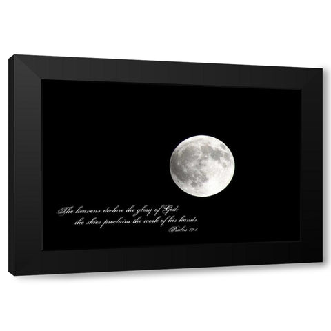 Full Moon Black Modern Wood Framed Art Print with Double Matting by Peck, Gail
