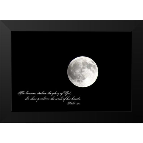 Full Moon Black Modern Wood Framed Art Print by Peck, Gail