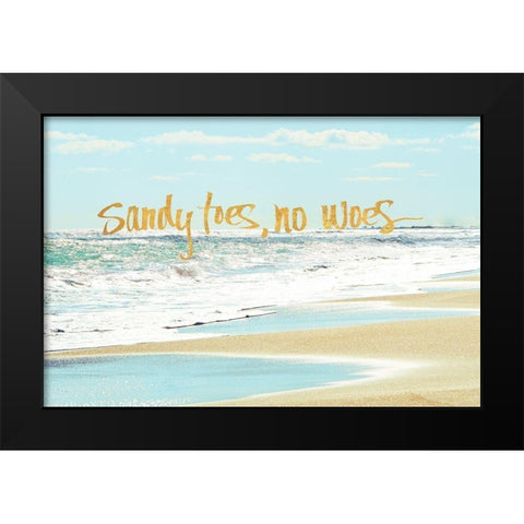 Sandy Toes, No Woes Black Modern Wood Framed Art Print by Nawrocke, Bruce