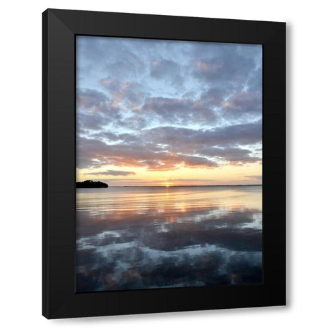 Lake Eustis Sunset Black Modern Wood Framed Art Print by Nawrocke, Bruce