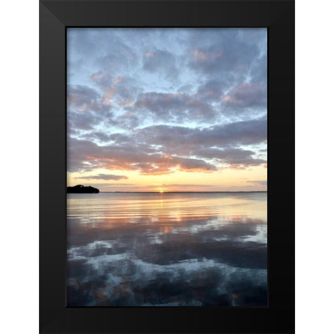 Lake Eustis Sunset Black Modern Wood Framed Art Print by Nawrocke, Bruce