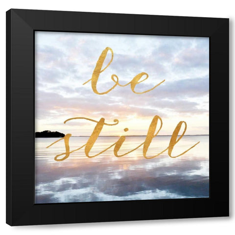 Be Still Black Modern Wood Framed Art Print by Nawrocke, Bruce