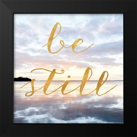 Be Still Black Modern Wood Framed Art Print by Nawrocke, Bruce