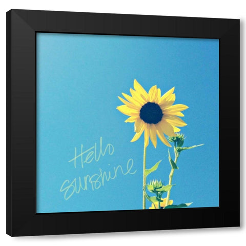 Hello Sunshine Black Modern Wood Framed Art Print with Double Matting by Saghini, Lisa Hill