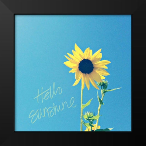 Hello Sunshine Black Modern Wood Framed Art Print by Saghini, Lisa Hill