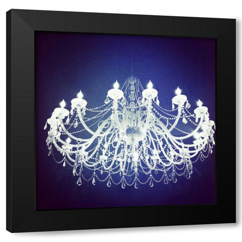 Chandelier Border Black Modern Wood Framed Art Print with Double Matting by Saghini, Lisa Hill