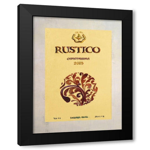 Wine Label II Black Modern Wood Framed Art Print by Loreth, Lanie