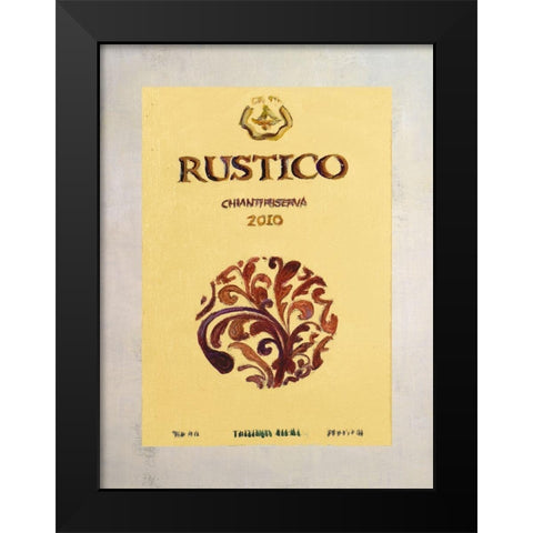 Wine Label II Black Modern Wood Framed Art Print by Loreth, Lanie