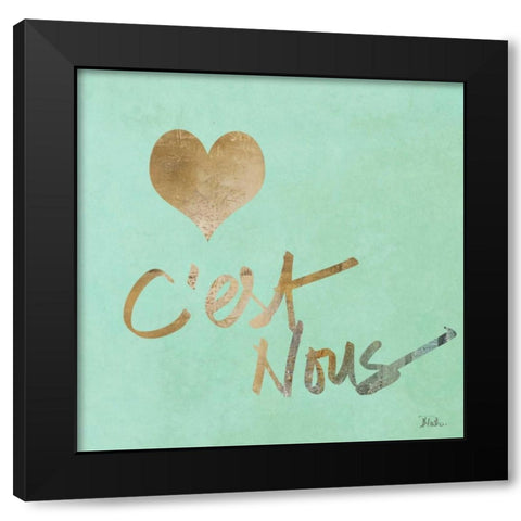 This Is Us Black Modern Wood Framed Art Print with Double Matting by Pinto, Patricia