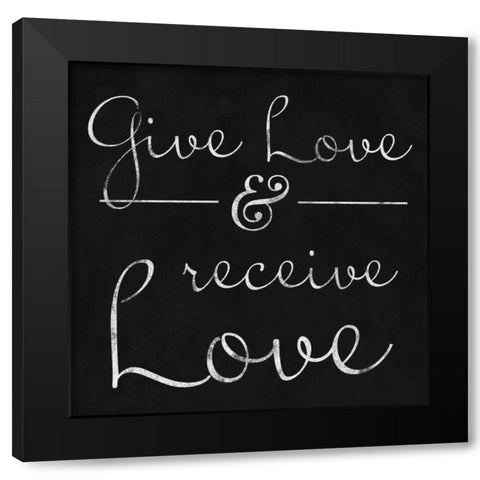 Love and Beyond Border I Black Modern Wood Framed Art Print with Double Matting by Sundance Studio
