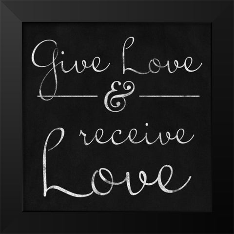 Love and Beyond Border I Black Modern Wood Framed Art Print by Sundance Studio