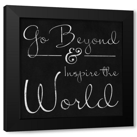 Love and Beyond Border II Black Modern Wood Framed Art Print with Double Matting by Sundance Studio