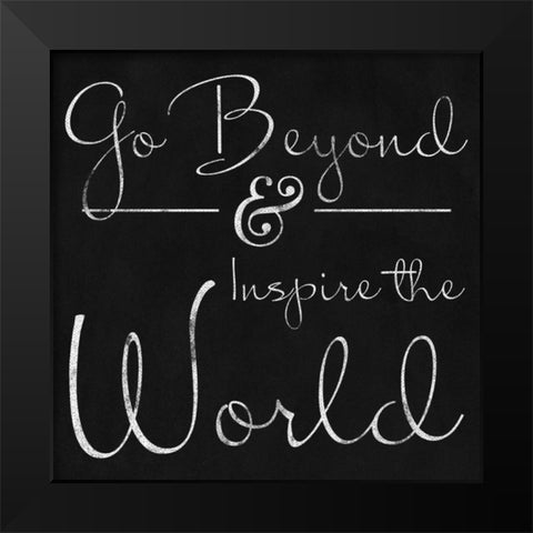 Love and Beyond Border II Black Modern Wood Framed Art Print by Sundance Studio