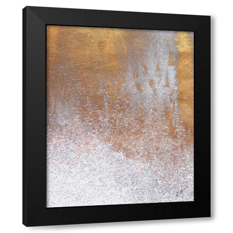 Gold Summer Woods I Black Modern Wood Framed Art Print with Double Matting by Mercado, M.