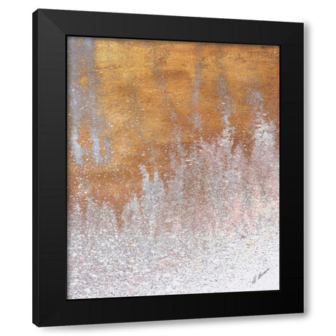 Gold Summer Woods II Black Modern Wood Framed Art Print with Double Matting by Mercado, M.