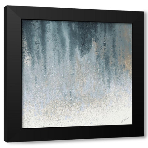 Teal Summer Woods I Black Modern Wood Framed Art Print with Double Matting by Mercado, M.