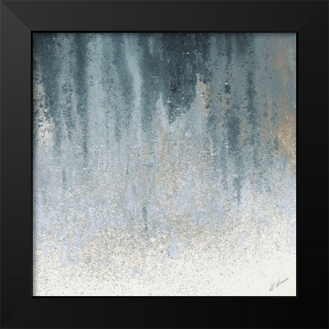 Teal Summer Woods I Black Modern Wood Framed Art Print by Mercado, M.
