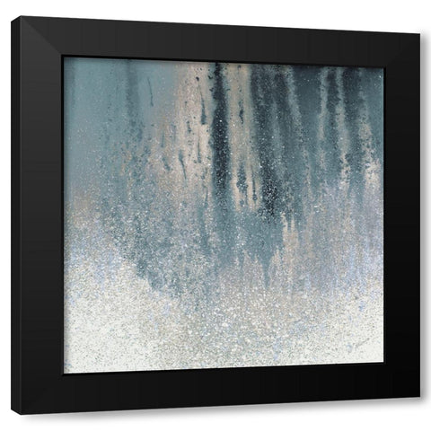 Teal Summer Woods II Black Modern Wood Framed Art Print with Double Matting by Mercado, M.