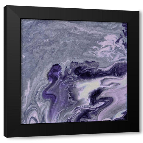 Violet Agate Black Modern Wood Framed Art Print with Double Matting by Mercado, M.