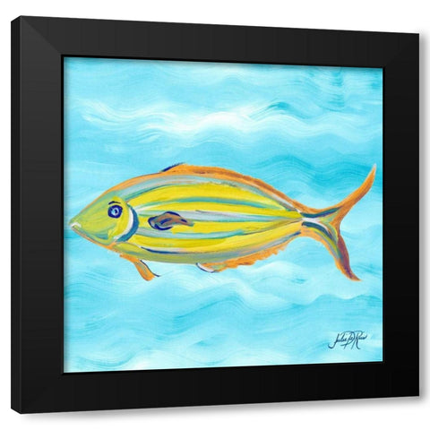 Fish Underwater I Black Modern Wood Framed Art Print by DeRice, Julie