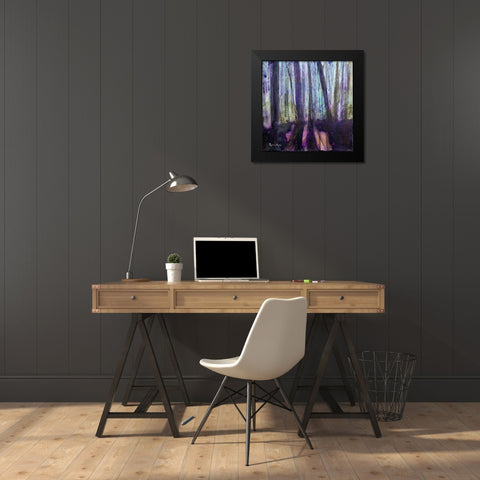 Moody Woods Black Modern Wood Framed Art Print by Maria, Robin