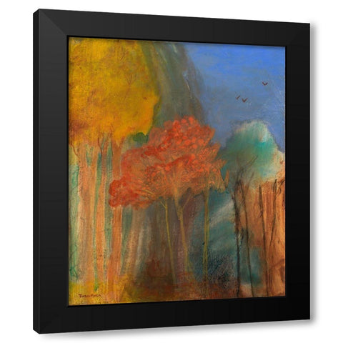 Red Tree Black Modern Wood Framed Art Print with Double Matting by Maria, Robin