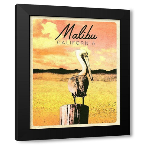 Malibu, California Black Modern Wood Framed Art Print with Double Matting by Mansfield, Kathy