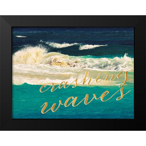 High Waves II Black Modern Wood Framed Art Print by Mansfield, Kathy