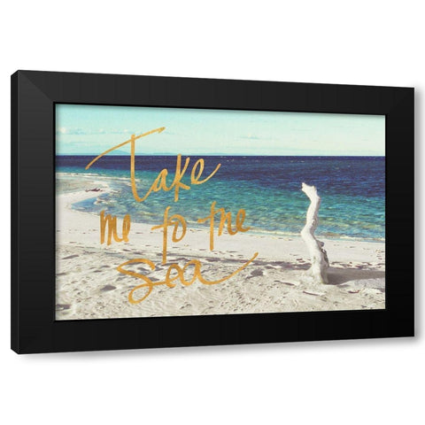 Beach Please II Black Modern Wood Framed Art Print by Mansfield, Kathy