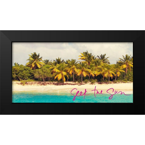 Seek The Sun Black Modern Wood Framed Art Print by Mansfield, Kathy