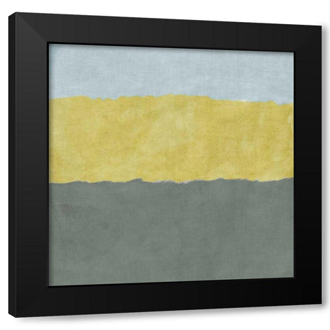 Gray Blocks of Color I Black Modern Wood Framed Art Print by SD Graphics Studio