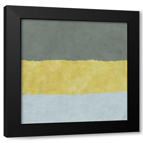 Gray Blocks of Color II Black Modern Wood Framed Art Print with Double Matting by SD Graphics Studio