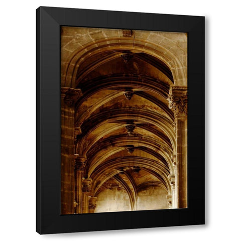 Arches St Eustache I Black Modern Wood Framed Art Print with Double Matting by Mansfield, Kathy