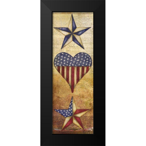 America Stars II Black Modern Wood Framed Art Print by Medley, Elizabeth